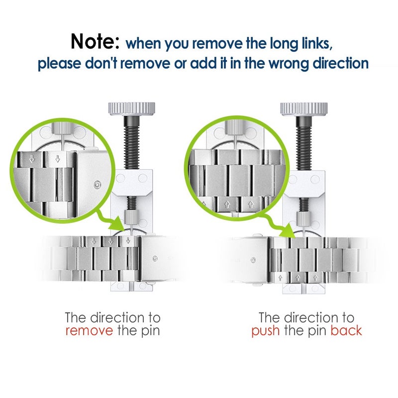 Simpeak حزام من الفولاذ المقاوم للصدأ للنساء والرجال مع إطار من الفولاذ المقاوم للصدأ متوافق مع فيتبيت بلايز، أداة إزالة الوصلات، فضي - Image 4